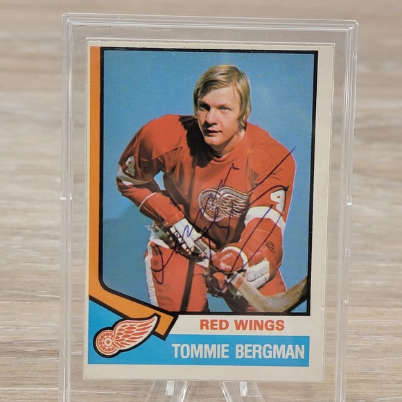 Other - Tommie Bergman Autographed Red Wings Hockey Card Certificate of Authenticity